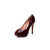 Patent leather peep toe platform pump