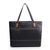 Black leather tote