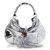 Indy Medium Silver Snake Skin Leather Handle Bag