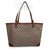 Fabric Leather Trim Tote Bag