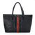 Black Leather center calf hair detail Tote