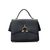 Hermes Black Leather Flap Handle Bag