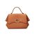 Hermes Coffee Leather Flap Handle Bag