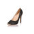 Black leather pump