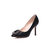 Manolo Blahnik Black satin rhinestone pointed head pump