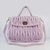 MIU MIU Purple Quilting Lamb Skin Leather Large Lock Closure Flap Handle Bag