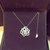 PIAGET hollow out rhinestone rose pendant Au750 necklace