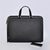 Black Saffiano Leather Double Zipper Briefcase