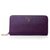 Purple Saffiano Leather Zipper Long Wallet