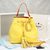 Prada Yellow leather with red edge bucket bag