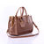 Saffiano Leather Metal Frame Closure Handle Bag