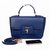 Prada Blue Saffiano Leather Flap Handle Bag