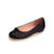 Black Leather Woven Flat