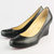 Black Lamb Leather Wedge Pump