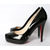 Christian Louboutin Black Patent Leather  Red Sole(Platform) Pump