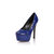 Dior Quilting Blue Leather Platform Pump