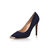 Suede leather metal point head pump