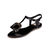 Black Patent Leather Flip Flops Flat Sandal